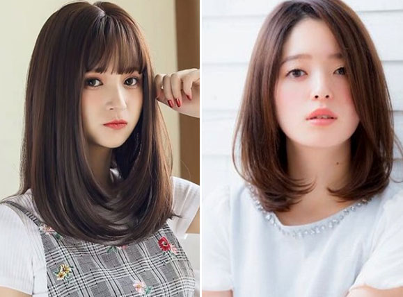 Tóc layer nữ mặt tròn