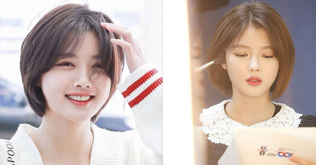 Tóc layer nữ mặt tròn