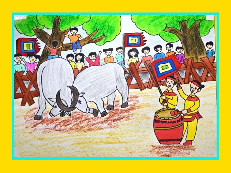 Tranh vẽ đề tài lễ hội Tranh vẽ đề tài lễ hội