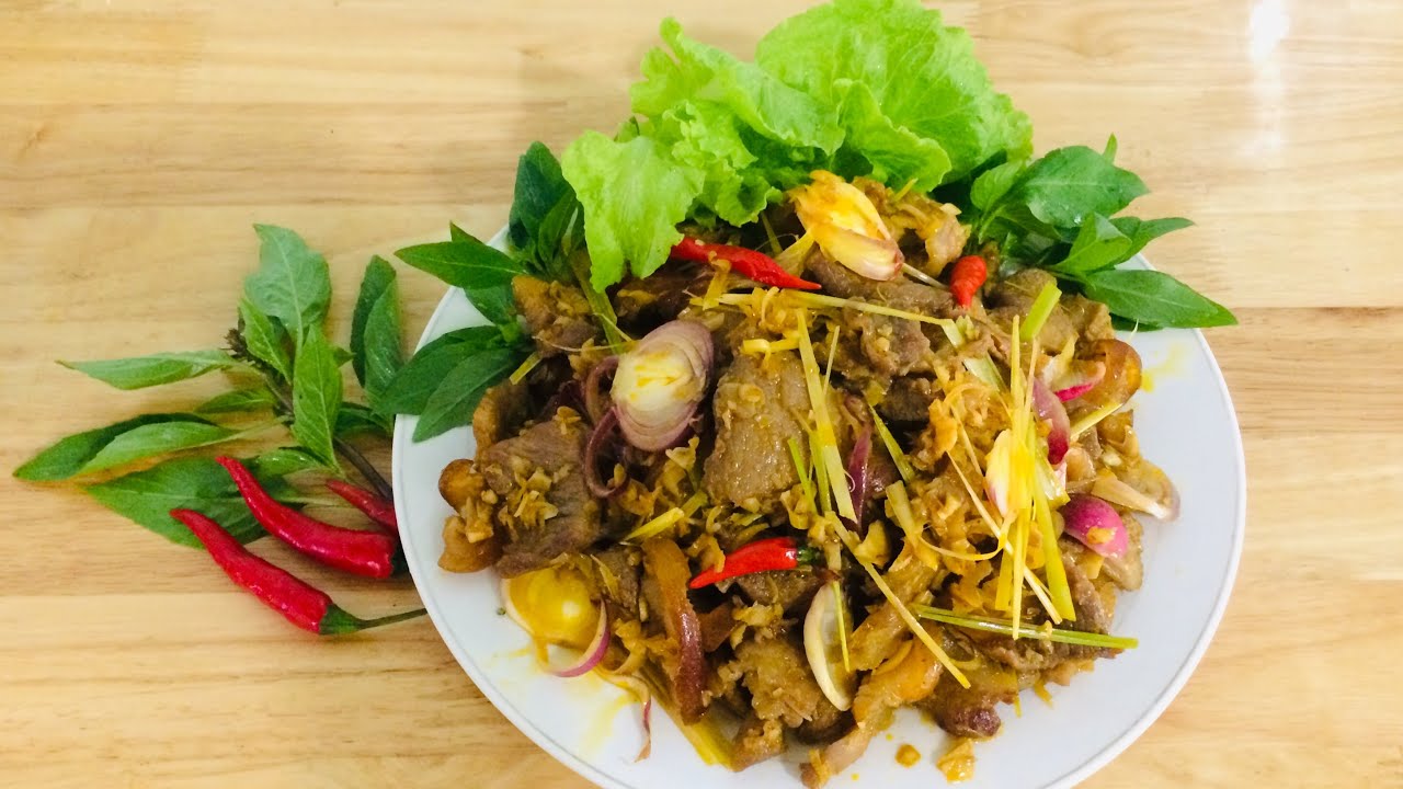 Thịt nai xào sả ớt