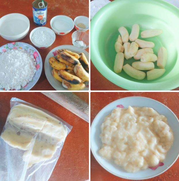 Cách làm bánh chuối hấp nước cốt dừa dẻo ngon