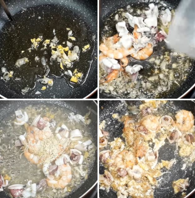 Cách làm miến xào hải sản