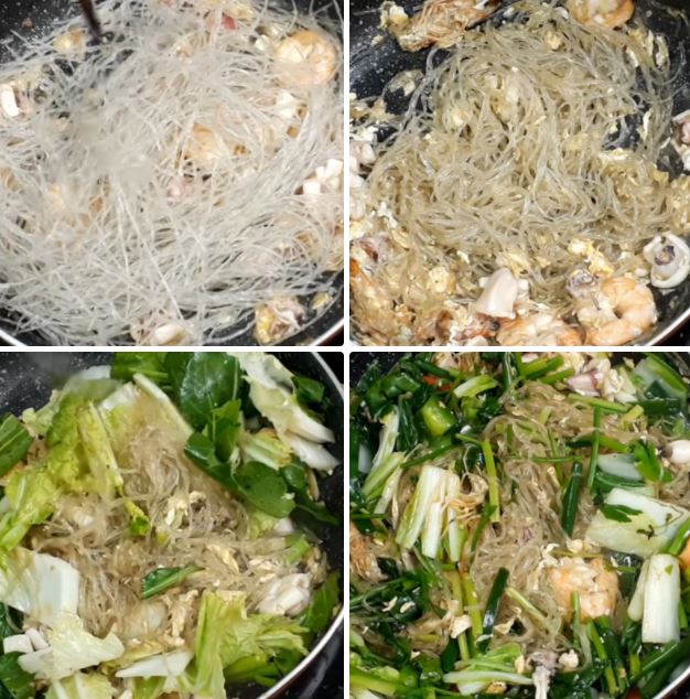 Cách làm miến xào hải sản