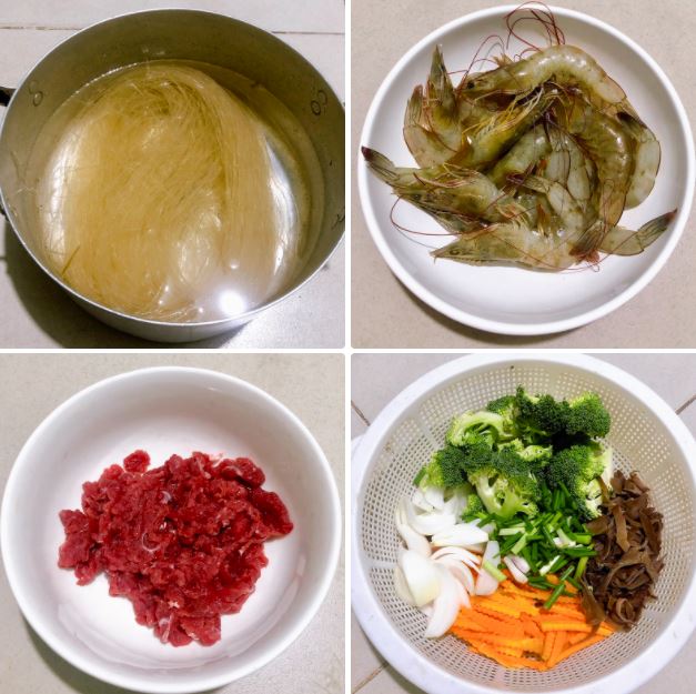 Cách làm miến xào thập cẩm