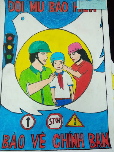 TRanh cổ động về an toàn giao thông