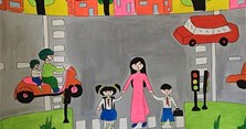 20 Bức tranh vẽ đề tài an toàn giao thông của họa sĩ, học sinh đẹp nhất