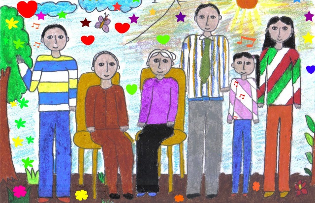 Vẽ tranh chân dung gia đình Vẽ tranh chân dung gia đình