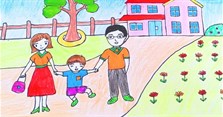 Cách vẽ tranh đề tài gia đình đơn giản, đẹp nhất