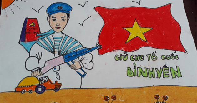Vẽ tranh biển đảo quê hương