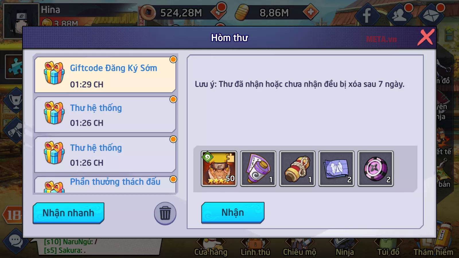 Nhập code Nhập code