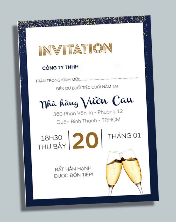 Thiệp mời tất niên Thiệp mời tất niên