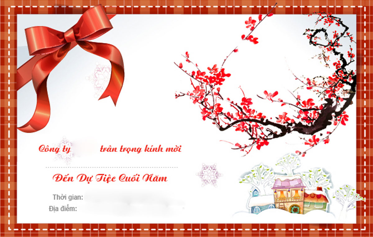 Thiệp mời tất niên Thiệp mời tất niên