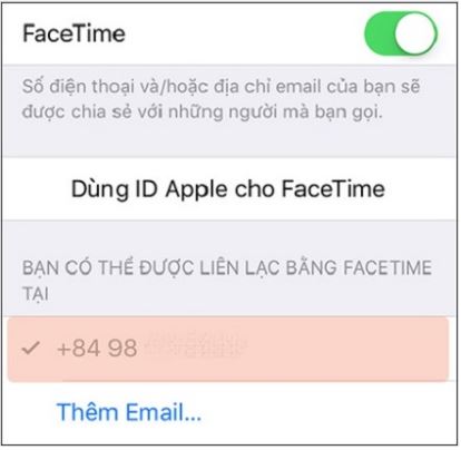 Cách gọi FaceTime trên iPhone