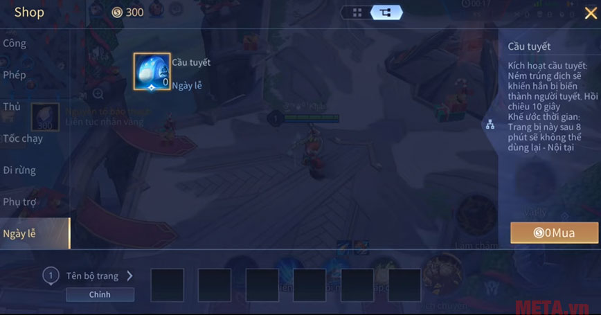 Cách sử dụng bóng tuyết trong Liên Quân Cách sử dụng bóng tuyết trong Liên Quân