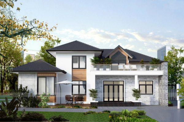 Mẫu biệt thự 2 tầng đẹp nhất