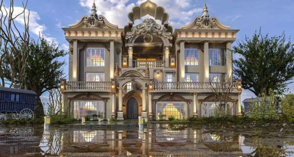 Mẫu biệt thự cổ điển phong cách hiện đại