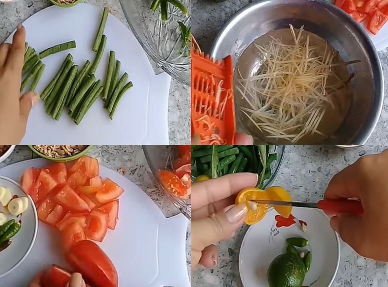 Cách làm gỏi đu đủ Thái Lan Ty Thy chuẩn vị