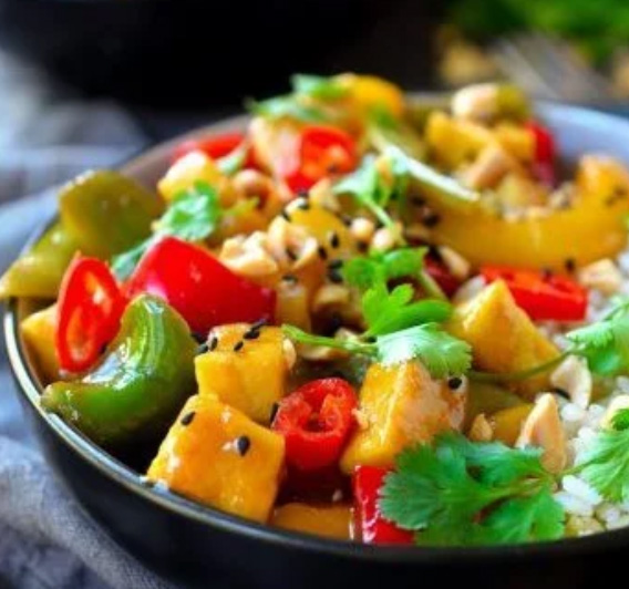 Rau củ xào xả ớt