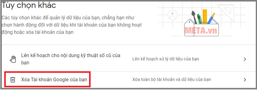 Cách xóa tài khoản Google