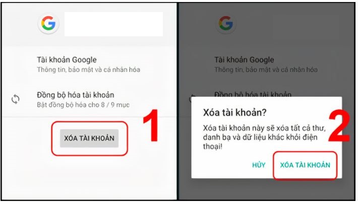 Cách xóa tài khoản Google trên điện thoại Samsung