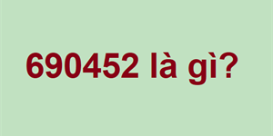 690452 là gì? Số 690452 có nghĩa là gì? 75890 là gì?