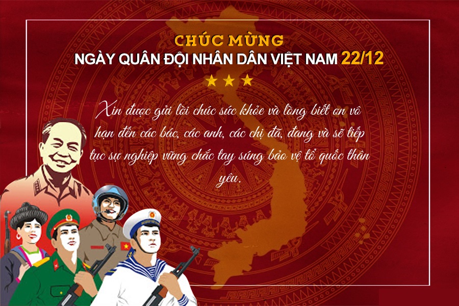Mẫu thiệp chúc mừng ngày 22 tháng 12 đẹp, ý nghĩa nhất