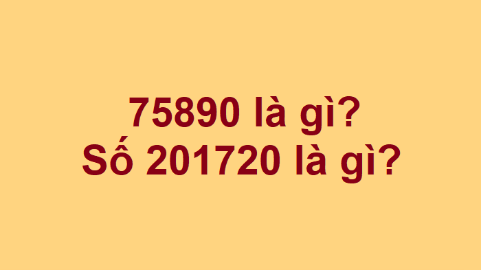 75890 là gì? Số 201720 có nghĩa là gì?