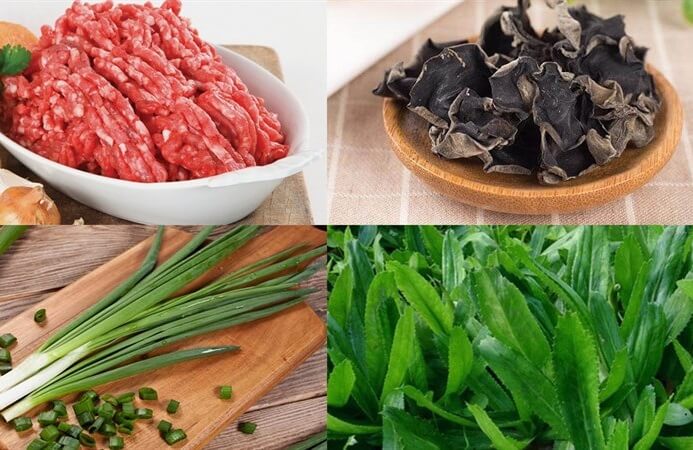 Nguyên liệu với cách làm thịt viên nướng bằng nồi chiên không dầu