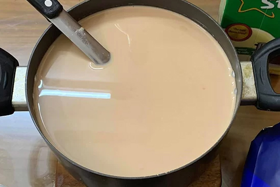 Làm trà sữa panna cotta