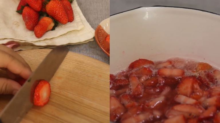 Cách làm panna cotta dâu tây