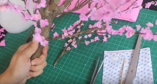 Cách làm hoa đào bằng giấy Cách làm hoa đào bằng giấy