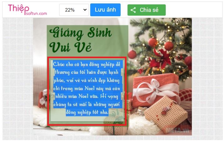 Cách tạo thiệp Giáng Sinh online miễn phí đẹp, ý nghĩa