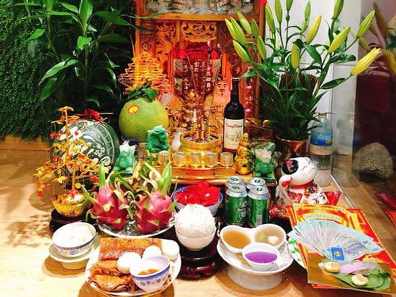 Cách trang trí bàn thờ thần tài Cách trang trí bàn thờ thần tài ngày Tết 2024 đẹp