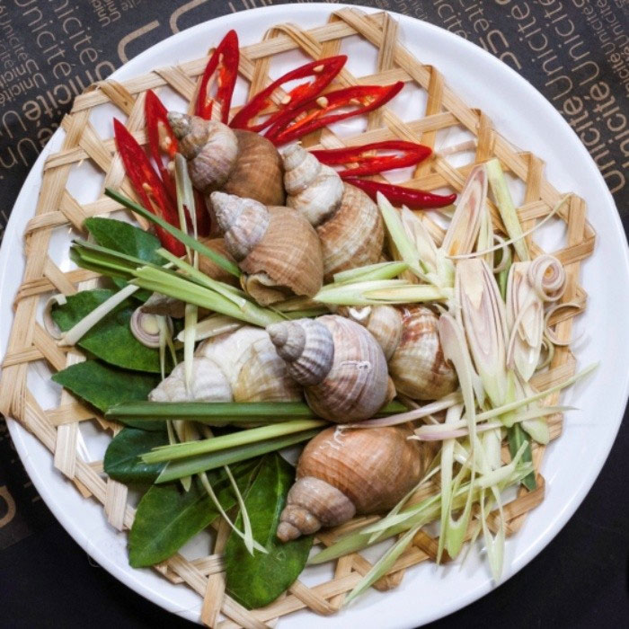 Ốc bulot Pháp hấp sả Ốc bulot Pháp hấp sả