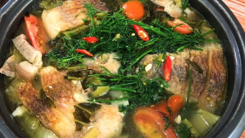 Cá diêu hồng om dưa