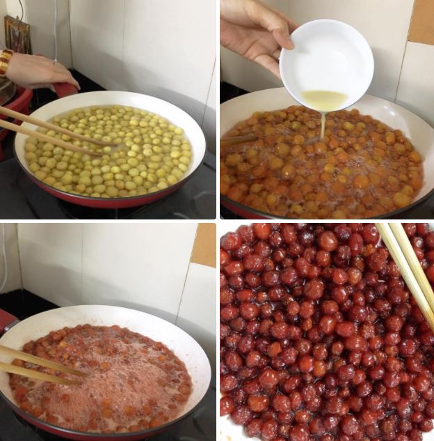 Cách làm mứt chùm ruột ngâm đường cực ngon