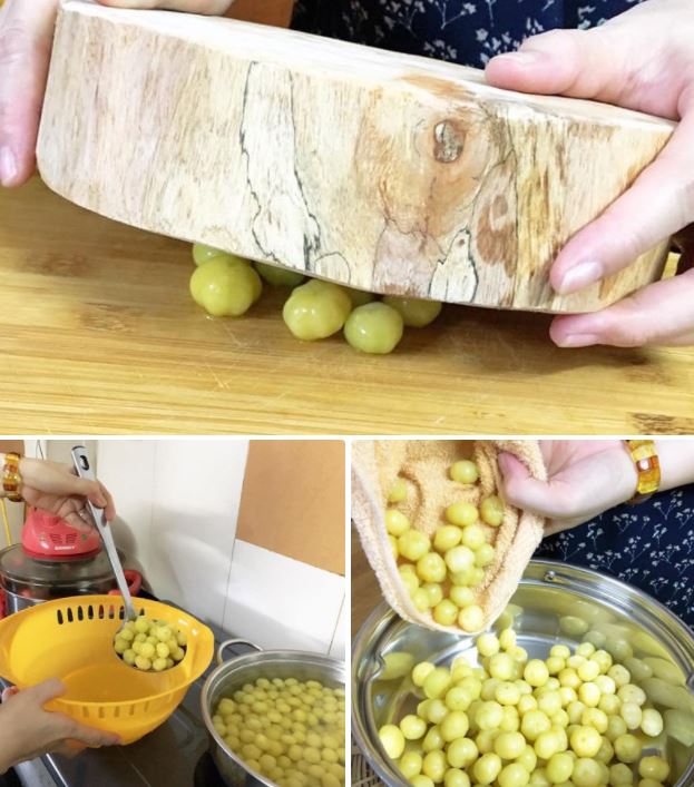Cách làm mứt chùm ruột ngâm đường cực ngon