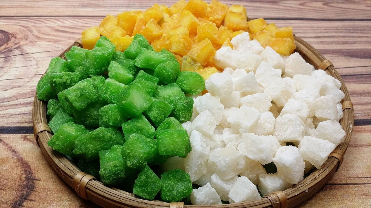 Cách làm mứt dừa non viên