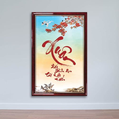 Mẫu chữ thư pháp Tết Mẫu chữ thư pháp Tết