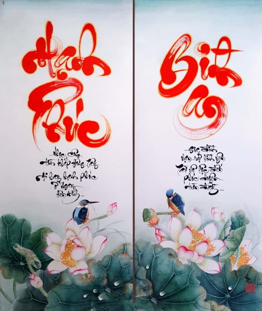 Hình thư pháp chúc Tết Hình thư pháp chúc Tết