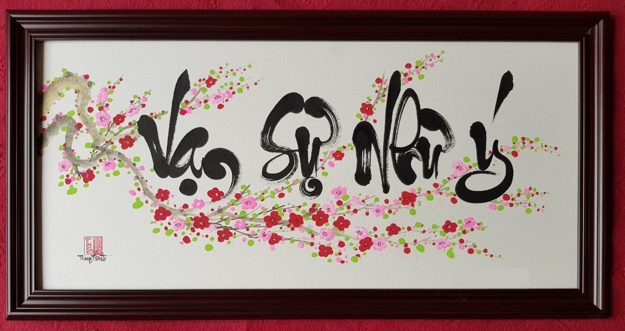 Vạn sự như ý chữ thư pháp Vạn sự như ý chữ thư pháp