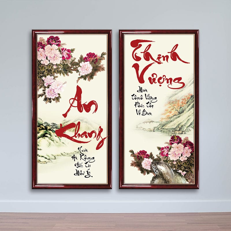 Mẫu chữ thư pháp an khang thịnh vượng Mẫu chữ thư pháp an khang thịnh vượng