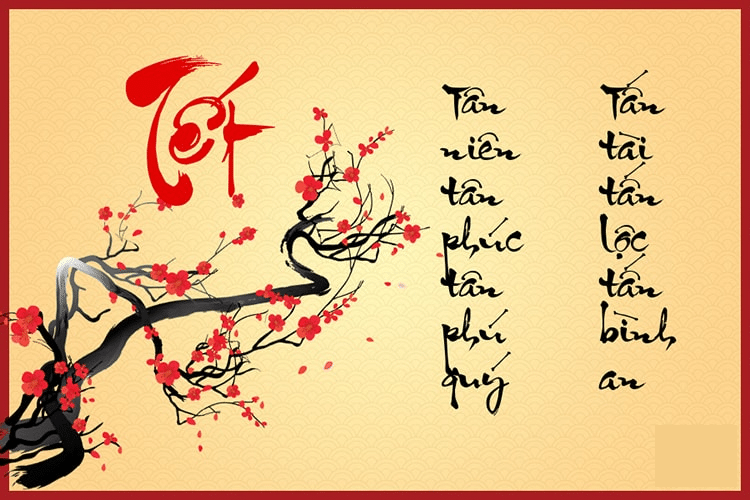 Chữ thư pháp Tết đẹp Chữ thư pháp Tết đẹp