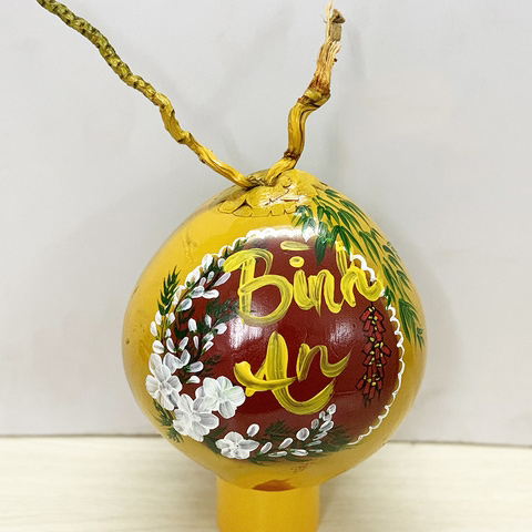 Dừa thư pháp bình an Dừa thư pháp bình an