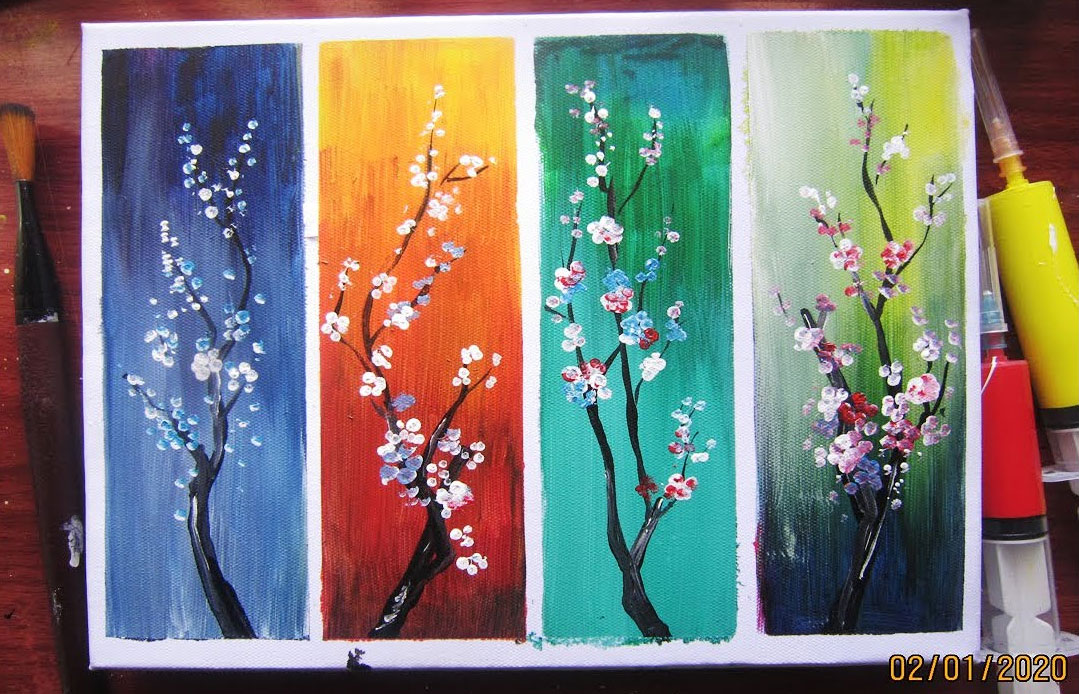 Tranh vẽ 4 mùa Tranh vẽ 4 mùa