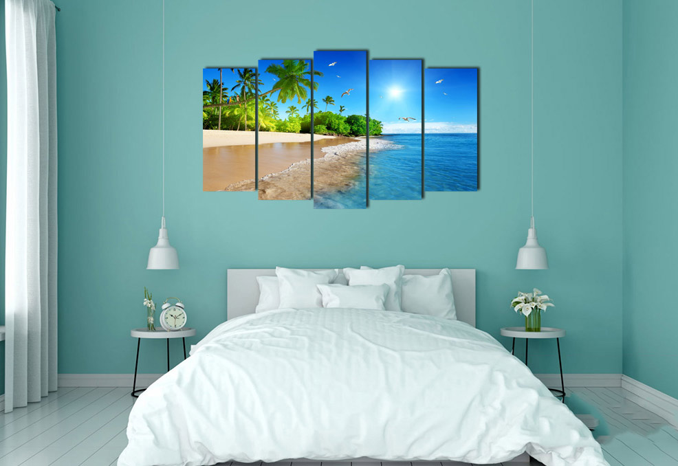 Tranh phong thủy phòng ngủ cho mệnh mộc