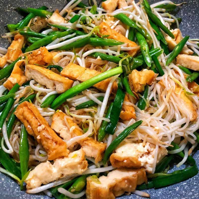 Cách làm bún xào chay ngon