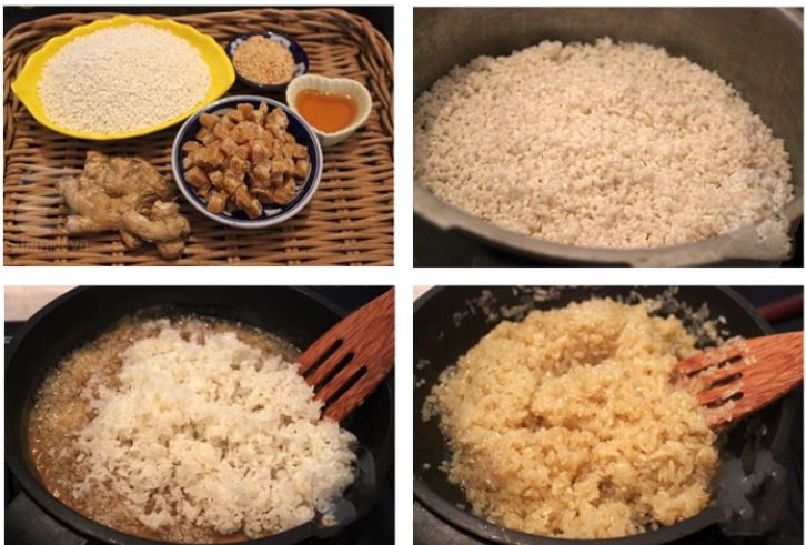 Cách nấu xôi chè gừng cúng lễ Tết
