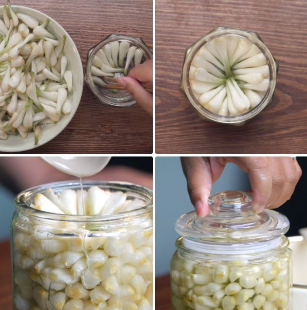 Cách làm dưa kiệu trắng giòn