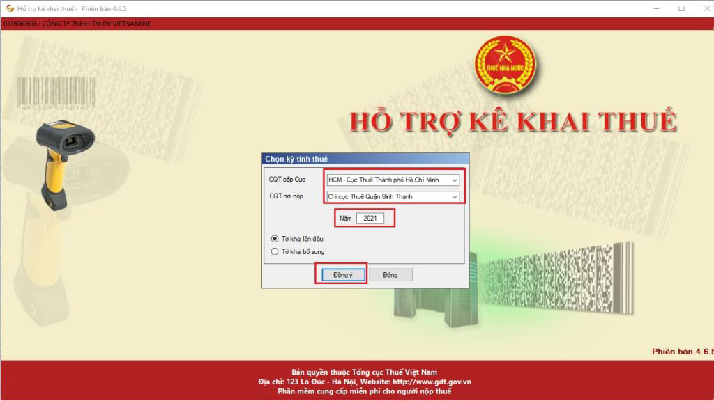 Tạo tờ khai tại phần mềm HTKK Tạo tờ khai tại phần mềm HTKK